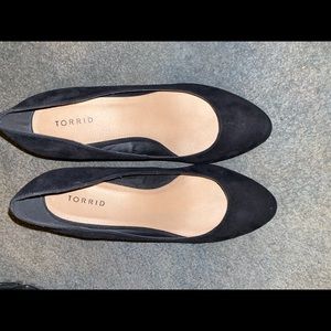 Torrid black Low wedge heel - never worn